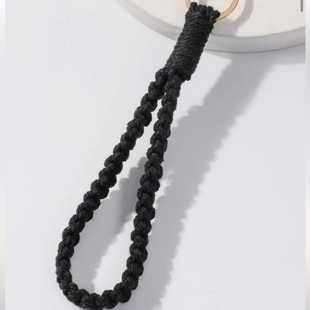 Braided Keychain navy blue and white available